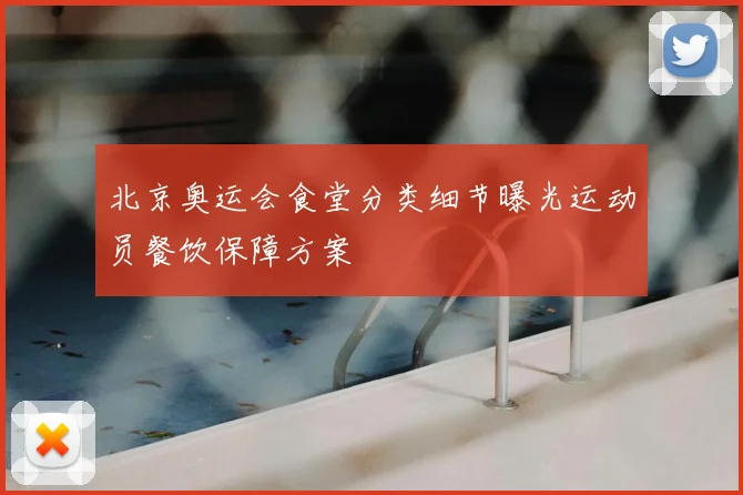 北京奥运会食堂分类细节曝光运动员餐饮保障方案